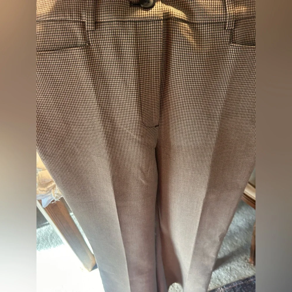 LOFT Brown High-Rise Wide-Leg Trousers